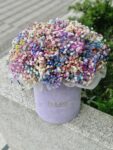 Flowerbox z gipsówką – pastelowa, delikatna kompozycja w pudełku