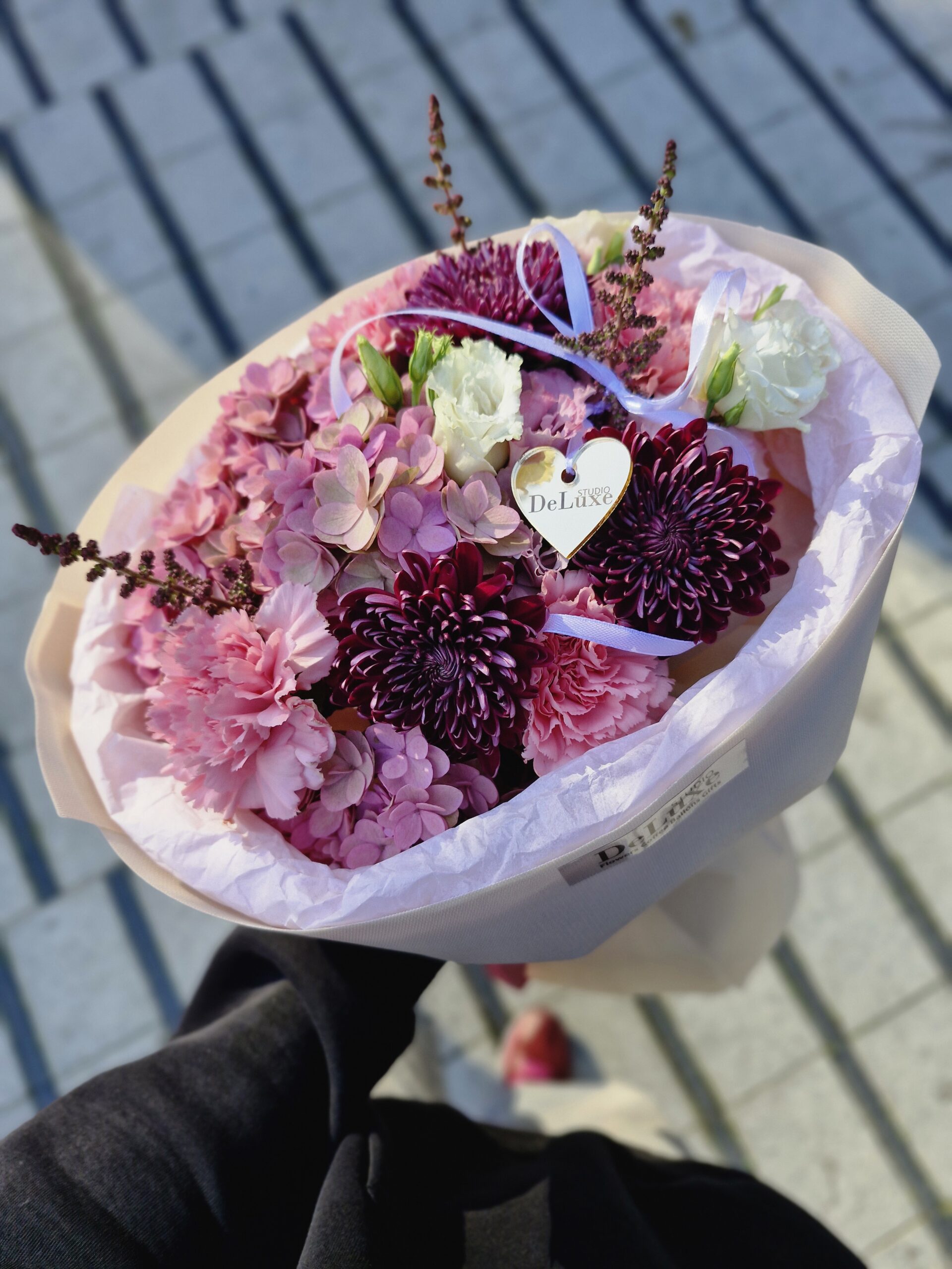 IMG_9130 Bukiet z hortensji i chryzantem