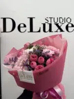 Bukiet z róż gałązkowych, hortensji i chryzantem | Studio Deluxe