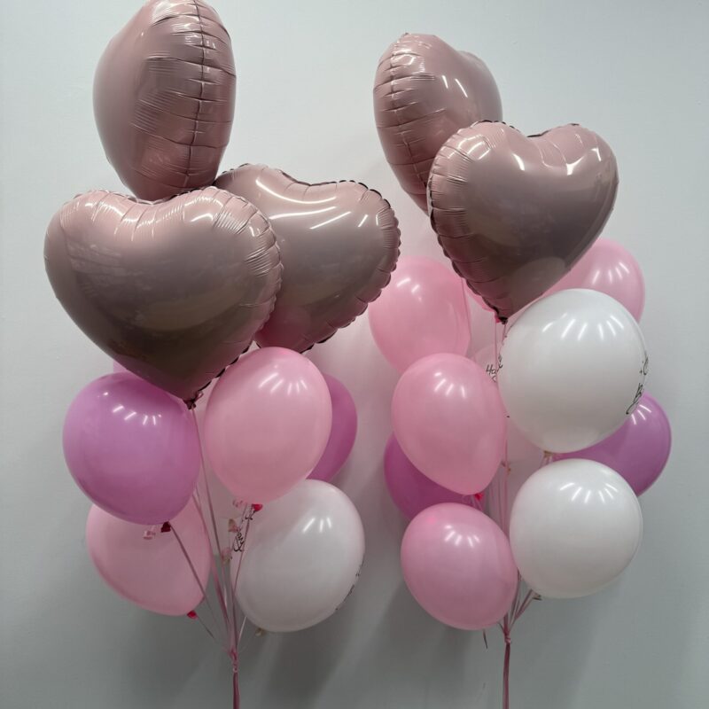 Zestaw balonów serca pastelowe