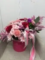 Flower box z różami i goździkami - obrazek 2