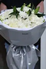 Bukiet z hortensji, eustomy, lilii, róży, chryzantemy - obrazek 2